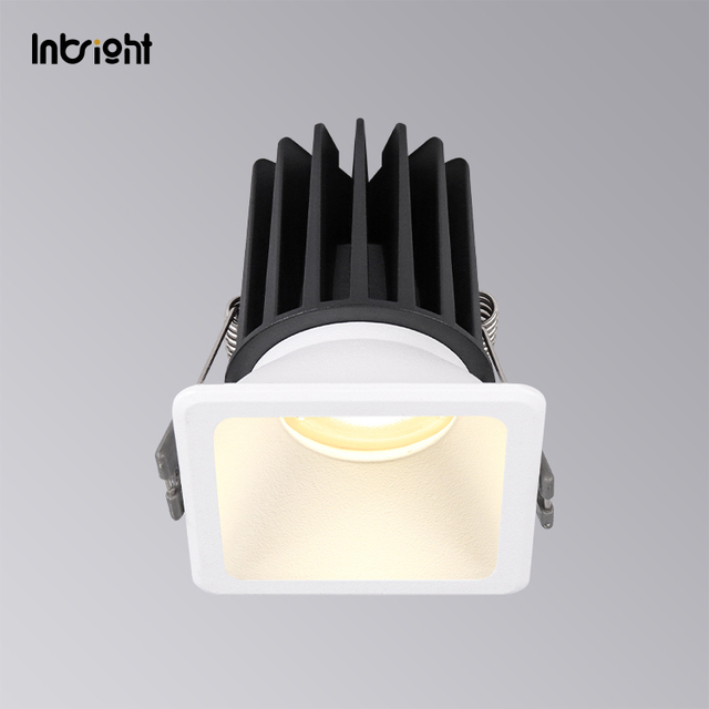 Square Down Light 8W 10W 15W 25W 28W COB LED Honey Comb Lens Reflector Anti-glare Downlights