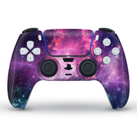 Coque de protection intégrale en vinyle PVC antidérapant pour manette PS5, compatible PlayStation 5/Slim/Pro, avec autocollants pour pavé tactile