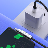 Cable de Carga Rápida Tipo-C a C de 90 Grados, de Nailon, 3A, 60W PD (240W Máx.), para Ahorrar Espacio, Compatible con IOS, MacBook y Laptop