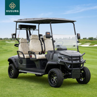 Voiturette de golf électrique tout-terrain HuSurg avec caisses de transport, construction métallique, certifiée CEE, 72V, autonomie 70-90 km, 1-2 places