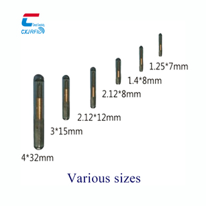 شريحة تعريف حيوانية صغيرة جداً من البيوجلاس بتقنية RFID و<span class=keywords><strong>NFC</strong></span> للأسماك والسلاحف والفئران والأغنام - Product Image 1