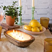 10 inch houten deegkom in boerenhuisstijl, grote capaciteit, geschikt voor het maken van sojakaarsen, multifunctioneel, voor brood, fruit etc.