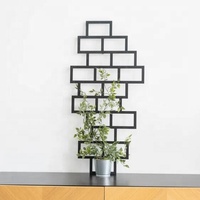 Treillis mural géométrique en métal moderne pour plantes grimpantes (Pothos, Lierre) et plantes d'intérieur – Décoration murale artistique pour la maison