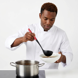 Louche en nylon solide Jaya Mata JM291 350 mm, cuillère à soupe légère, anti-rayures, résistante à la chaleur, passe au lave-vaisselle, ustensile de cuisine taïwanais - Product Image 1