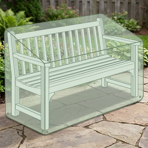 Copertura Moderna Galileo Verde Petrolio in Polietilene Resistente all'Acqua per Divano/Panchina o Sedia da Giardino - Product Image 3