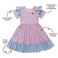 Vêtements pour enfants en bambou biologique, robes pour bébés en gros, tenues d'été à manches courtes pour filles, tenues décontractées personnalisées en bambou biologique pour tout-petits