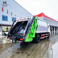 Camion à ordures compacteur HEAVSTY 18 m³ avec châssis de 5000 mm, moteur diesel Euro 6 six cylindres, transmission 4x2 et télécommande sans fil