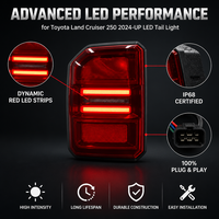 Feu arrière LED extérieur avec feux de freinage et clignotants, Plug and Play, étanche, pour Toyota Prado LC250 2024 et modèles ultérieurs, Ventes d'usine Nafu