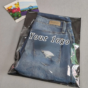 Pvc packaging bag with ziplock for t-shirt custom logo frosted zipper plastic Matte clothing bags with logo
