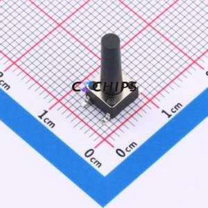 TS-1102S-C-X-B Tactile Switch SMD-4P,6x6mm Switch Single Pole Single Throw Round Button 2.6N Vertical Mount - Product Image 1