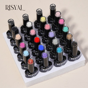 Kit de vernis à ongles en gel 24 pièces, gel de couleur Armor Polish, couches de <span class=keywords><strong>base</strong></span> et de finition, couche de scellement sans rinçage, gels de durcissement UV/LED, pailletés - Product Image 5