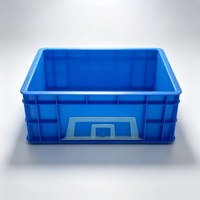 Boîte en plastique standard européenne, base renforcée, empilable, bac de stockage pour entrepôt, logistique, caisse de manutention, bac pour pièces industrielles