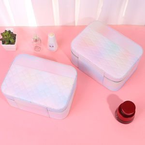 Kẹo Colour Ngọt Ngào Màu Hồng Cô Gái Lady Mỹ Phẩm Trang Điểm Hộp Chất Lượng Cao PU Chất Liệu Đồ Trong Nhà Tắm Không Thấm Nước Lưu Trữ Hộp Rửa Trường Hợp - Product Image 4