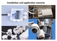 Boîtier de jonction étanche IP65 avec trous pré-perforés pour caméra de vidéosurveillance extérieure, éclairage LED et distribution d'alimentation