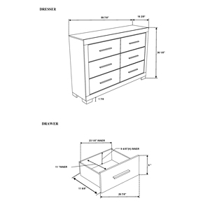 Commode moderne en bois noir et gris - Durable pour chambre à coucher et usage hôtelier - Product Image 6