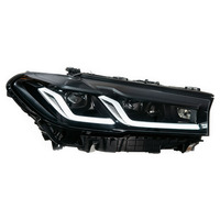 Ensemble de phares LED pour BMW Série 5 G30 G38 2018-2020, style noir, projecteur laser, DRL, clignotants séquentiels, plug and play