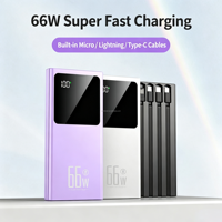 Chargeur portable avec câbles intégrés, Power Bank PD22.5W, 10000mAh, charge rapide, batterie externe pour téléphone portable, chargeur portable
