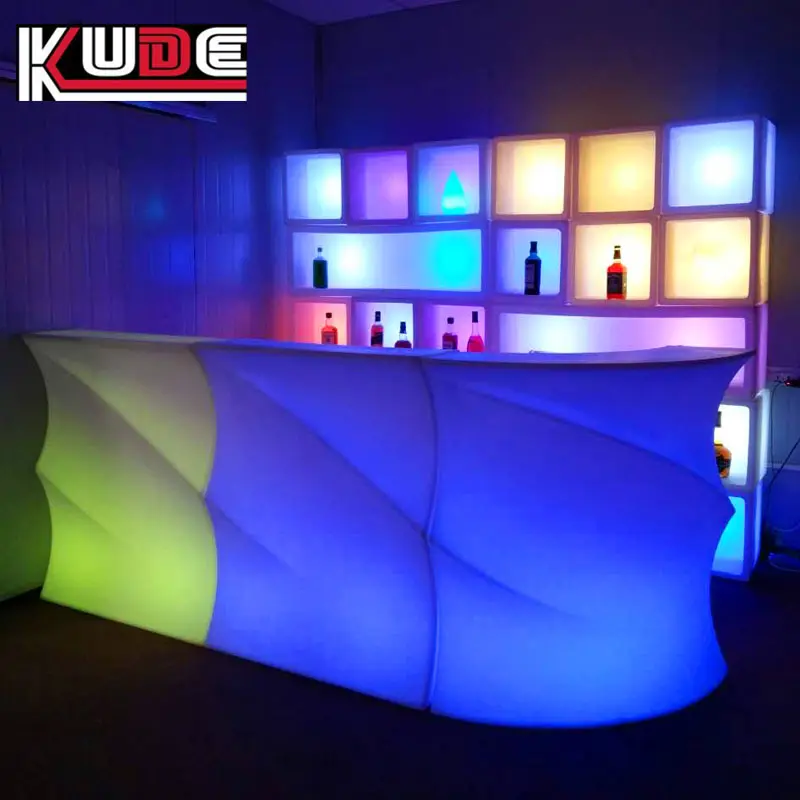 Tragbare Fernbedienung RGB Farben ändern LED beleuchtete Barth eke Outdoor-Event Party Club führte Möbel Strand bar Handy