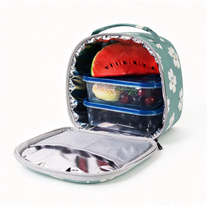 Sac à lunch isotherme pour enfants - Imperméable et écologique en coton pour les étudiants, l'école, les voyages, le camping, les pique-niques - Product Image 6