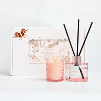 Bougie parfumée luxueuse et coffrets cadeaux sans flamme, cadeaux parfaits pour les anniversaires et la Saint-Valentin pour femmes, cire de soja aromathérapie