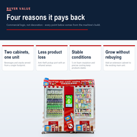 Distributeur automatique intelligent de snacks et de boissons pour supermarchés avec refroidissement par compresseur, gestion basée sur le cloud, capacité de 150 à 200 articles