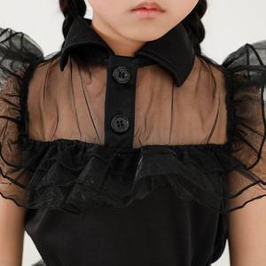 Fabricante suministro único niños vestido ropa disfraz a granel niñas Negro capas bruja y mago disfraz para niños - Product Image 5