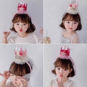 Luckykoo - Diademas de Encaje para Niñas, Accesorios para el Cabello, para Fiestas de Cumpleaños, para Niñas Pequeñas, Princesas - Product Image 3