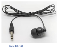 Earphone Mono Sekali Pakai Berkabel Satu Telinga 3.5Mm Sampel Gratis Earphone Maskapai Bass