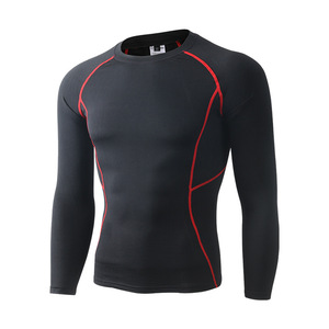 Maillots de cyclisme légers et écologiques pour hommes, automne-<span class=keywords><strong>hiver</strong></span>, manches longues, sous-vêtements thermiques, séchage rapide, évacuation de la transpiration, fitness - Product Image 3