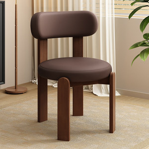 Chaises de salle à manger en bois massif de style nordique moderne et luxueux, 4, 6, 8, 10 places, pour hôtel, cuisine, café, table avec revêtement en cuir, design d'intérieur - Product Image 3