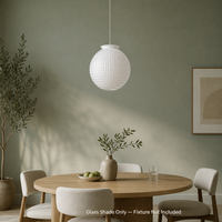 Abat-jour en verre givré style mi-siècle, résistant aux rayures, pour éclairage décoratif intérieur
