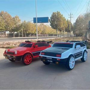 Voiture électrique rétro AE86 pour enfant, moteur 550, double transmission, télécommande, blanc, rouge, vert, noir, 5-7 ans - Product Image 2