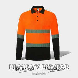 Chemise de travail de sécurité en coton imperméable à manches courtes, haute visibilité, classe 1 ANSI, avec LED clignotante, bande réfléchissante, logo personnalisé, vente en gros - Product Image 2