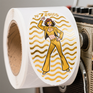 สติกเกอร์ฉลากผลิตภัณฑ์โพลีมีกาวกันน้ำฉลากเสริมฟอยล์สีทองแบบกำหนดเอง - Product Image 3