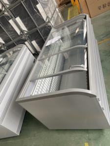 Grandi finestre trasparenti frigo commerciale isola freezer supermercato refrigerazione - Product Image 2