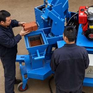 Pressa Idraulica RPT2-20M per Mattoni in Argilla, Macchina Mobile per la Produzione di Blocchi con Motore Diesel, Funzionamento Semplice - Product Image 2