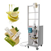 Máquina de embalaje de sello de bolsa de cartera de negocios para bebidas de leche, jugo de Chocolate, película de papel de aluminio y tipos de cajas