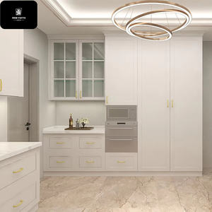 YVT Armoires de cuisine blanches haute brillance de style américain avec articles de cuisine <span class=keywords><strong>rick</strong></span> owens - Product Image 4