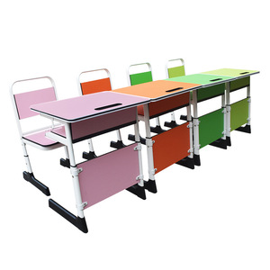 Plastic School <b>Desks</b> And Chairs For Primary Secondary Students Height Adjustable Modern Minimalist Style - Product Image 1