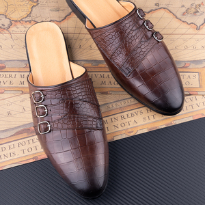 <span class=keywords><strong>Sandales</strong></span> d'été pour <span class=keywords><strong>hommes</strong></span> en <span class=keywords><strong>cuir</strong></span> véritable imprimé, respirantes, avec doublure en PU, séchage rapide, pour le printemps, l'automne et l'été – Grande Vente - Product Image 2