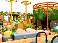 Aoleao Parque de Juegos Personalizado con Temática de Jungla, Toboganes Interactivos y Divertidos para Niños, Centro Comercial, Diversión Familiar, Certificado CE TUV