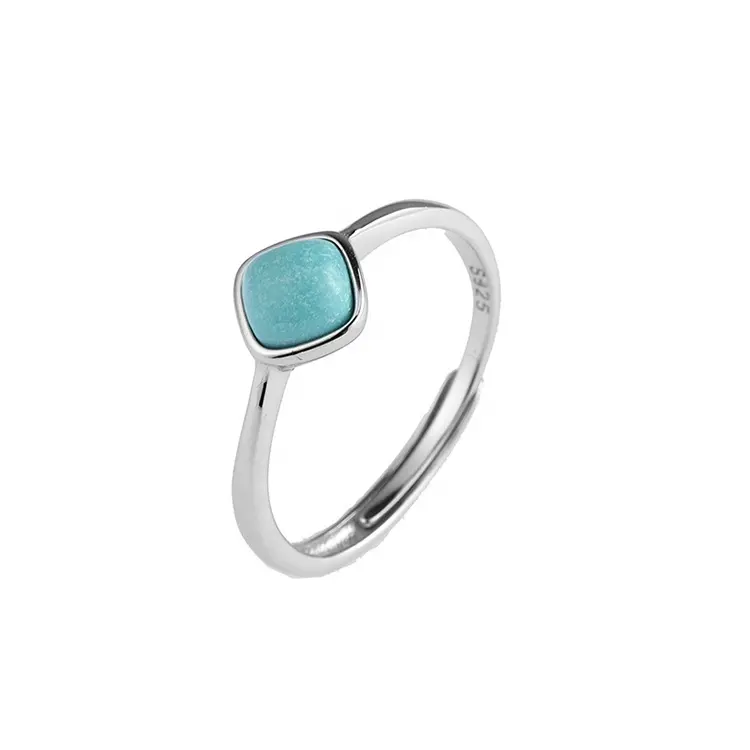 Wholesale Cute Looking 925 Silver Modern Turquoise Stone Band Ring