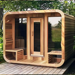 <span class=keywords><strong>Sauna</strong></span> Compatta per 1-6 Persone, Uso Esterno, <span class=keywords><strong>Sauna</strong></span> in Legno a Spettro Completo con Luce LED e Controllo Digitale della Temperatura - Product Image 1