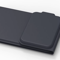 Keyboard Bluetooth lipat, papan ketik nirkabel Mini dapat dilipat dengan Mouse Touchpad untuk Android IOS
