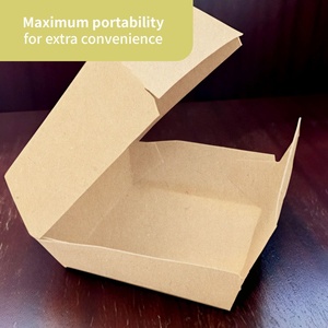 Emballage alimentaire jetable biodégradable de haute qualité, écologique, personnalisé, pour la vente en gros, boîte à shawarma - Product Image 5