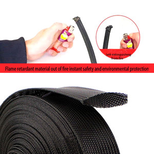 Manchons de câble fabriqués par le fabricant Manchon de fil extensible en PET tressé en maille de peau de serpent résistant - Product Image 2