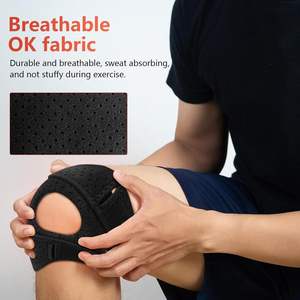 <span class=keywords><strong>Genouillère</strong></span> ajustable taille unique avec support respirant à ressorts, confortable pour la course, avec sangle rotulienne - Product Image 2