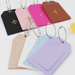 <span class=keywords><strong>Étiquette</strong></span> de <span class=keywords><strong>bagage</strong></span> de voyage en PU avec logo personnalisé de haute qualité <span class=keywords><strong>Étiquette</strong></span>s de nom et de carte d'identité en cuir personnalisées à la mode en gros - Product Image 1