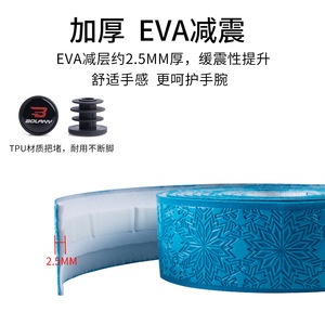 Cinta de Manillar de Silicona Bolany con Patrón Antideslizante de 2150 mm x 2,5 mm para Bicicletas de Carretera - Product Image 3