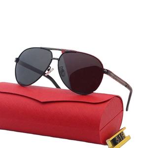 Gafas de Sol Unisex Polarizadas Clásicas de Diseñador 2022, Solbriller, Montura Completa Ovalada de Metal, Lentes UV400 de Lujo, Estilo Piloto - Product Image 3